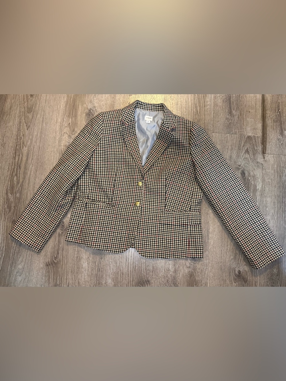 J.Crew Factory Wool-blend schoolboy blazer in houndstooth - Picture 5 of 14
